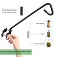 thumbnail image 4 of Deck Hook MIXXIDEA, 28 cm, acero pesado, negro, paquete de 2, 4 of 8
