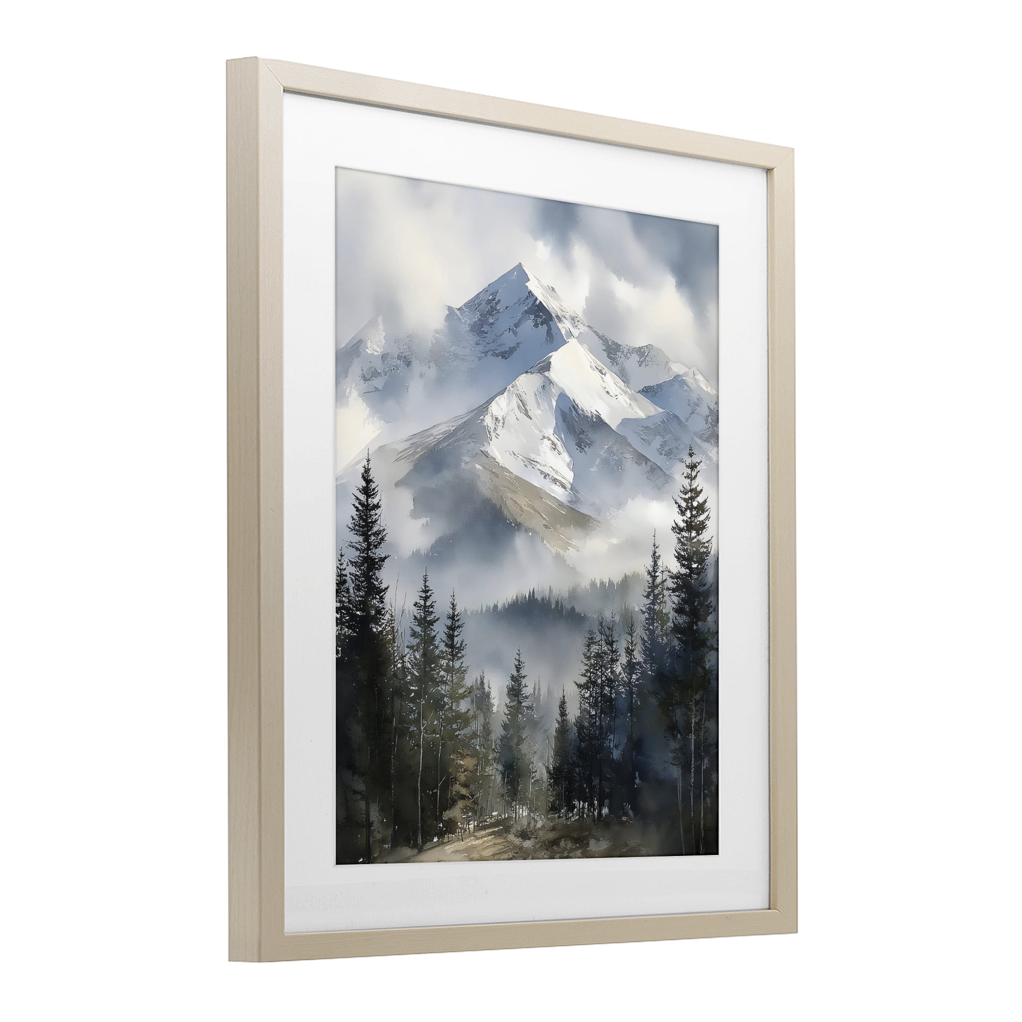 Stupell Industries Snow & Mist Alpines Birch Framed Print Under Glass, design by Franklyn Gregory