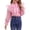 Pink, variant on Girls Elegant Shirt Mock Neck Pearls Tulle Ruffles Long Sleeve Button Down Shirt Casual Bow Mesh Blouse(Purple,3-4 Years)