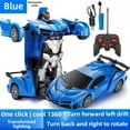 thumbnail image 1 of Remote Control 2-in-1 Transforming Robot Car for Kids 4-6: One-Touch Auto Morphing Toy with Durable Plastic Build, Easy Handle Remote, 24cm Lamborghini Blue Model, 1 Lithium Battery - Enhances, 1 of 6