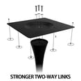 thumbnail image 6 of Modern Dining Table,24 Inch Round Table,MDF Top and Steel Base Tulip Round Kitchen Table,Coffee Table for Living Room,Walnut, 6 of 7