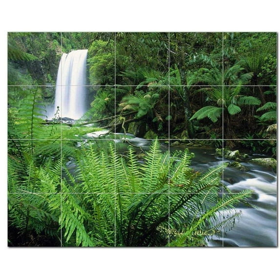 Waterfalls Picture Ceramic Tile Mural Kitchen Backsplash Bathroom Shower 406259