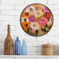 thumbnail image 3 of Yayeee Wall Clock Battery Operated 11.9" Silent Non-Ticking for Living Room, Abstract Floral, 3 of 8