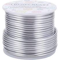 1Roll 10 Gauge Jewelry Craft Aluminum Wire 80 Feet Bendable Metal Sculpting Wire for Craft Floral Model Skeleton Making (Silver 2.5mm)