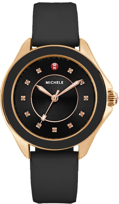michele watches rubber strap