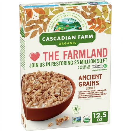 Cascadian Farm Organic Ancient Grains Granola, Whole Grain Oats, 12.5 oz