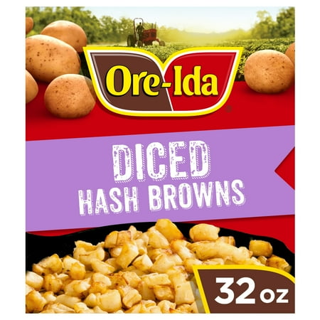 Ore-Ida Diced Hash Brown Frozen Potatoes, 32 oz Bag