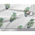 thumbnail image 3 of Soimoi Velvet Fabric Leaves & Floral Block Print Fabric by Yard 58 Inch Wide, 3 of 3