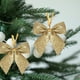 thumbnail image 4 of Adorno Navideño Dorado con Lazo para La Punta Del Árbol | Poliéster | 5 X 5 X 0,5 Cm | Lentejuelas Brillantes | 1 Unidad, 4 of 6