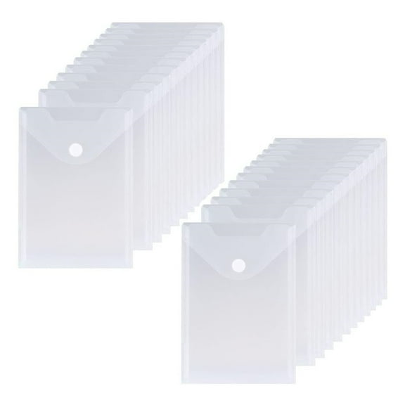 24 Pack Large Clear Die & Stamp Storage Bag Transparent Plastic Folders for Cutting Dies Stencil Embossing Crafts for DIY Scrapbooking Paper Card Craft Organizer Holder