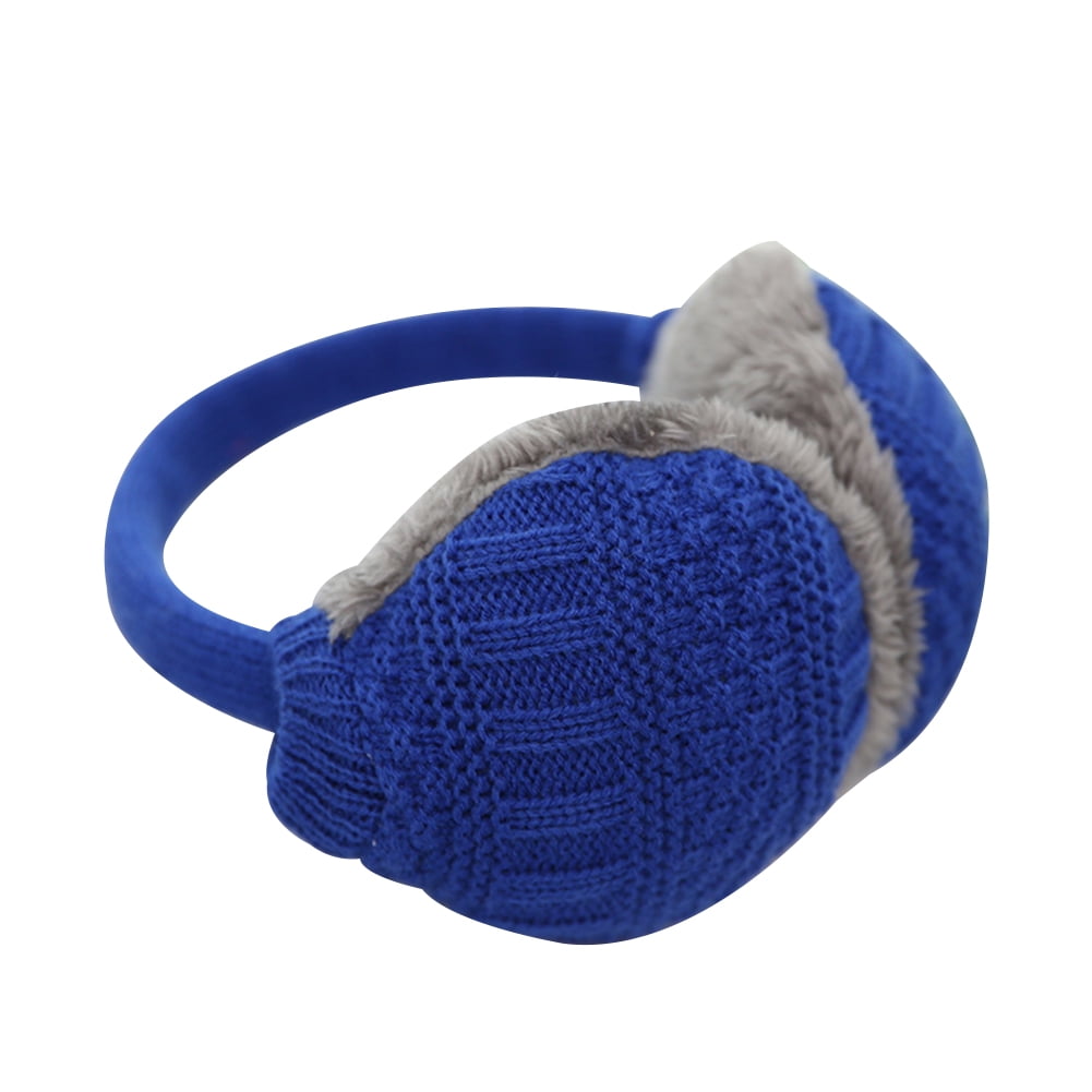 Unisex Men Women Warm Knitted Earmuffs Solid Color Removable And