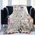 thumbnail image 4 of Yibo Blanket to My Daughter from Mom Dad You are My Sunshine Blanket Ultra Soft Micro Light Weight Warm Bed Blanket, 4 of 7