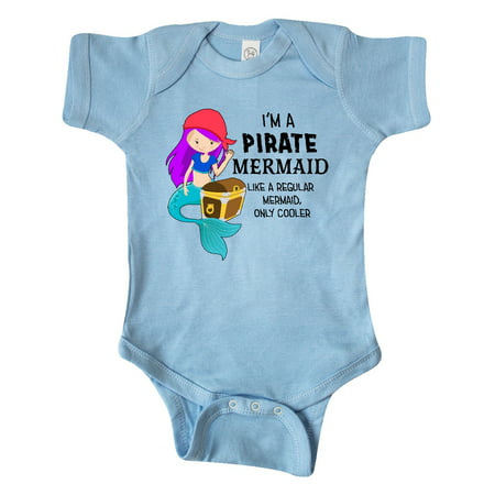 

Inktastic I m a Pirate Mermaid-like a Regular Mermaid Only Cooler Gift Baby Boy or Baby Girl Bodysuit