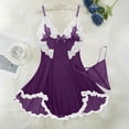 thumbnail image 5 of Levmjia Womens Pajamas Set Short Sleeve Sleepwear Lace Trim Irregular Hem Comfortable Breathable Fabric Loose Fit Sleep Homewear Printed Summer, 5 of 7
