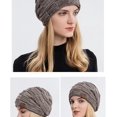 thumbnail image 3 of Snow velvet autumn and winter warm and fashionable knitted women's hat, 3 of 5