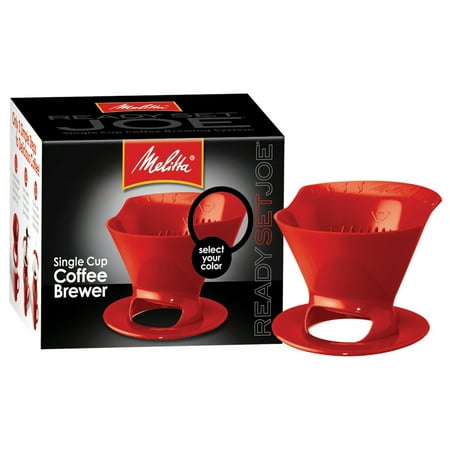 Melitta Pour-Over Brewer Single Cup Coffee Maker, Red - Walmart.com