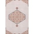 thumbnail image 4 of HomeRoots 679386 5 x 8 ft. Pink Burgundy & Gray Oriental Washable Machine Made Rectangle Area Rug with UV Protection, 4 of 9