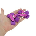 thumbnail image 4 of Unique Bargains 1 Pair Duckbill Clip Halloween Double Bow Hair Clip for Women Dark Purple, 4 of 5