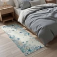 thumbnail image 4 of Area Rug with Tassels 2' x 5', Watercolor Blue Starfish Kitchen Runner Rug for Hallway Bedroom Throw Rugs, Classic Marine Life Corals Soft Door Mat for Bathroom Entrance Living Room, 4 of 9