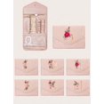 thumbnail image 1 of Roll Foldable Jewelry Case Travel Jewelry Organizer Portable for Journey Earrings Rings Diamond Necklaces Brooches Storage Bag Jewelry storage pouch, 1 of 4