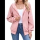 thumbnail image 2 of Sudadera con Capucha y Cremallera para Mujer, de Larga, para Otoño, con Capucha Extragrande, Chaquetas Informales de Moda Rosa XL, 2 of 9