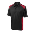 thumbnail image 5 of CornerStone CS416 Mens Select Snag-Proof Two Way Colorblock Pocket Polo T-Shirt, Black & Red - 4XL, 5 of 6