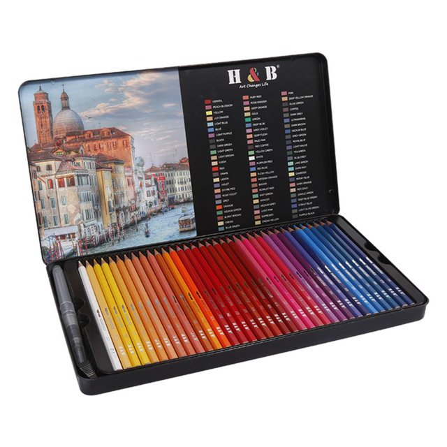 Kit De Lápices Solubles En Agua De 72 Colores, Accesorios De Dibujo Profesional Para Estudiantes, Accesorios Para Bolígrafos De Dibujo, Lápiz De Acuarela Para Niños Y Adultos sonducket FN005985-00