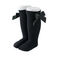 thumbnail image 1 of ITFABS Baby Girls Cotton Long Socks Solid Color Big Bow Knee High Lacework Princess Floor Stocking, 1 of 4