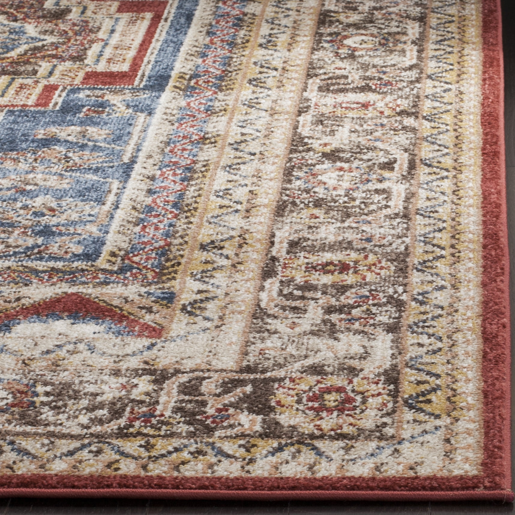 SAFAVIEH Bijar Kagan Traditional Runner Rug, Royal/Brown, 2'3" x 12'