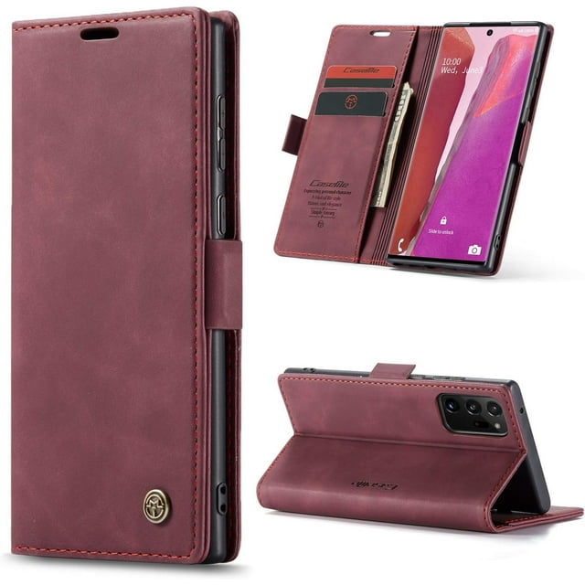Leather Case For Samsung Galaxy Note 20 Ultra Case,Leather Wallet Case Classic Design with Card Slot and Magnetic Closure Flip Fold Case for Samsung Note 20 Ultra 5G