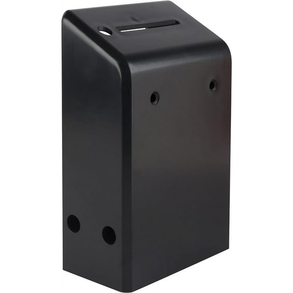 MCB Hard Plastic Charity Donation Boxes or Coin Collection Box, Wall Mount Ballot Box, 6.1" x 3.9" x 2.2" - Pack of 5 Black