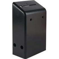 MCB Hard Plastic Charity Donation Boxes or Coin Collection Box, Wall Mount Ballot Box, 6.1" x 3.9" x 2.2" - Pack of 5 Black