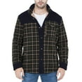 thumbnail image 2 of BOBOGOJP Men's Corduroy Plaid Sherpa Lined Flannel Shirt Jacket Fleece Coat (Amry Green,XXL), 2 of 4