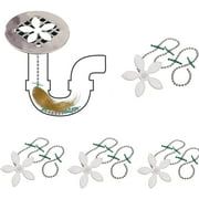 DrainWig Shower Drain Protectors as Seen on Shark Tank Drain Hair Catcher Drain Clog Remover Tool for Drain Cleaning Disposable Hair Trap for Bathtub Kitchen(4 Pack),WHITE