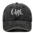 thumbnail image 2 of JFGHDG Gigi Ever Embroidered Low Profile Baseball Cap Women's Washed Cotton Adjustable Casual Dad Hat for Mother's Day Black A, 2 of 4