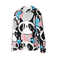 thumbnail image 3 of Goofa Panda Cute Pink Hearts Printed Women's UPF 50+ Sun Protection Hoodie Jacket Lightweight Long Sleeve Sun Shirt for Women with Pocket Hiking Outdoor-X-Large, 3 of 9
