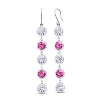 Gem Stone King 925 Sterling Silver Dangle Earrings Set with Moissanite (8.80 Cttw)