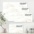 thumbnail image 4 of Designart ' Minimalistic Gold Linear Set Of Clouds and Mountains ' Modern Canvas Wall Art Print, 4 of 4
