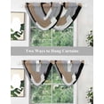 thumbnail image 5 of Waterfall Valances for Windows, Brown Black Grey Kitchen Sheer Valance Curtains, Middle Century Irregular Geo Abstract Art Rod Pocket Swag Valances for Living Room Bedroom, 47.2"x38.5", 3 Panel, 5 of 8