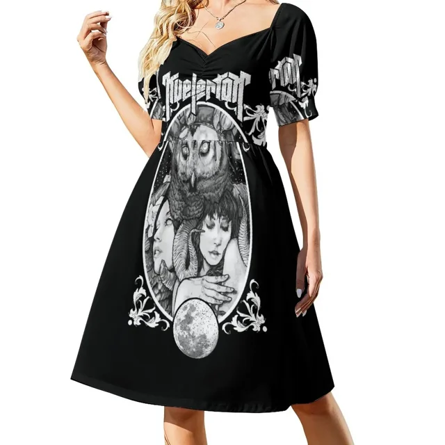 Música: Kvelertak #1 Vestido de manga corta elegante y chic para mujer, promoción de vestidos de verano para mujer, mono de verano para mujer, vestido de verano para mujer