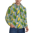 thumbnail image 2 of Lsque Corn On The Leaves Pattern Casual Men's Hoodie,Hooded Sweatshirt with Kangaroo Pocket,Pullover Hoodie-Medium, 2 of 7