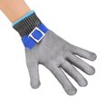 thumbnail image 4 of Good Material-Butcher Glove Chainmail Stainless Steel Cut Resistant Blue High Performance Level 5 Protection XL yota, 4 of 4