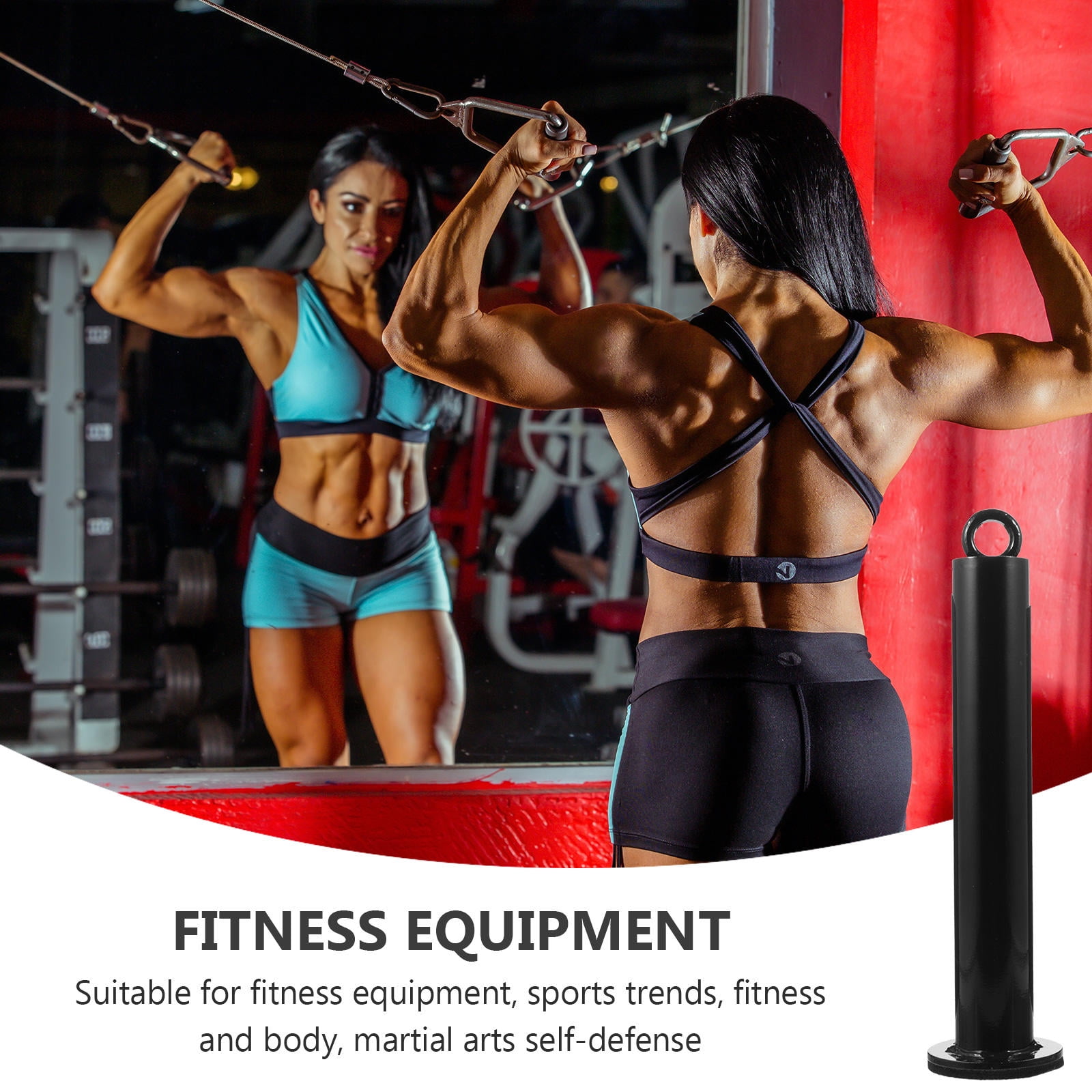 RENACLIPY Fitness Equipment Barbell Holder Rack Attachment Black Weight Lifting Rack