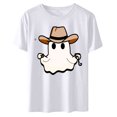 thumbnail image 2 of GaThRRgYP Women Tops Summer T-Shirts Short Sleeve,Plus Size Tops for Women Dressy,Halloween Day Shirts Womens Printed T-Shirt Short Sleeve Graphic Tees White XL, 2 of 3