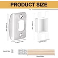 thumbnail image 2 of NOGIS Door Strike Plates, Standard Door Latch Restorer with Dust Box Strike Plates for Interior Doors Universal Security Door Lock Hardware Repair Kit with Screws & Dowels (Silver), 2 of 7