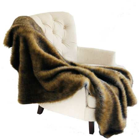Plutus 60 x 96 Wild Grizzly Bear Faux Fur Luxury Throw in Brown and Grey Plutus 60 x 96 Wild Grizzly Bear Faux Fur Luxury Throw in Brown and Grey