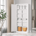 thumbnail image 4 of MoNiBloom Metal Storage Cabinet with Locking Door, 71" Garage Storage Cabinet with 6 Adjustable Shelves, Steel Lockable File Cabinet for Office Home, White, 4 of 10
