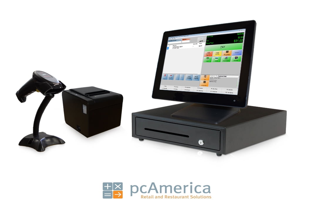 Retail Point of Sale System - includes Touchscreen PC, POS Software (CRE), Receipt  Printer, Scanner, Cash Drawer, and Credit Card Swipe Reader - Walmart.com