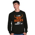 thumbnail image 3 of I Like Big Bucks Funny Hunting Men's Long Sleeve Tee T Shirt Brisco Brands S, 3 of 5