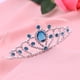 thumbnail image 2 of KAKOWELY Tiara de corazones para niñas, diadema de cristal, accesorios para el cabello para fiestas de cumpleaños (azul), 2 of 4